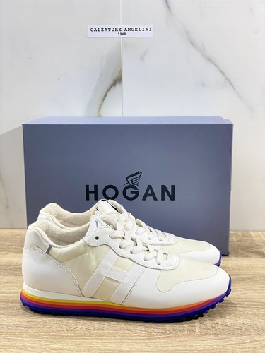 Hogan H383 Sneaker Mann Retro Running Blau Hogan Luxury Mann