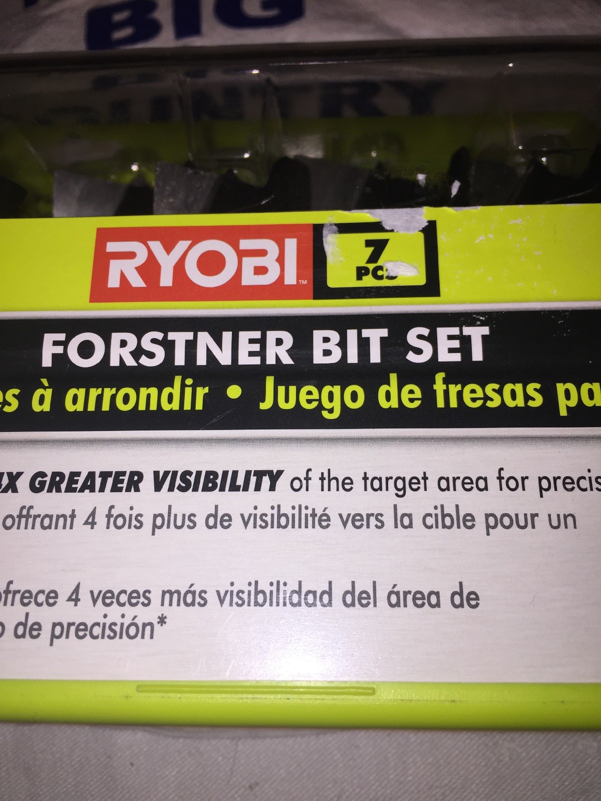 Ryobi 7pc Forstner Bit Set A9FS7 & Ryobi 5pc Straight Router Bit Set A25RS51