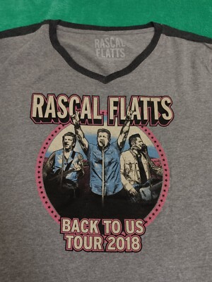 Rascal Flatts Back To Us Tour 2018 T-shirt~ Size: XL Women's