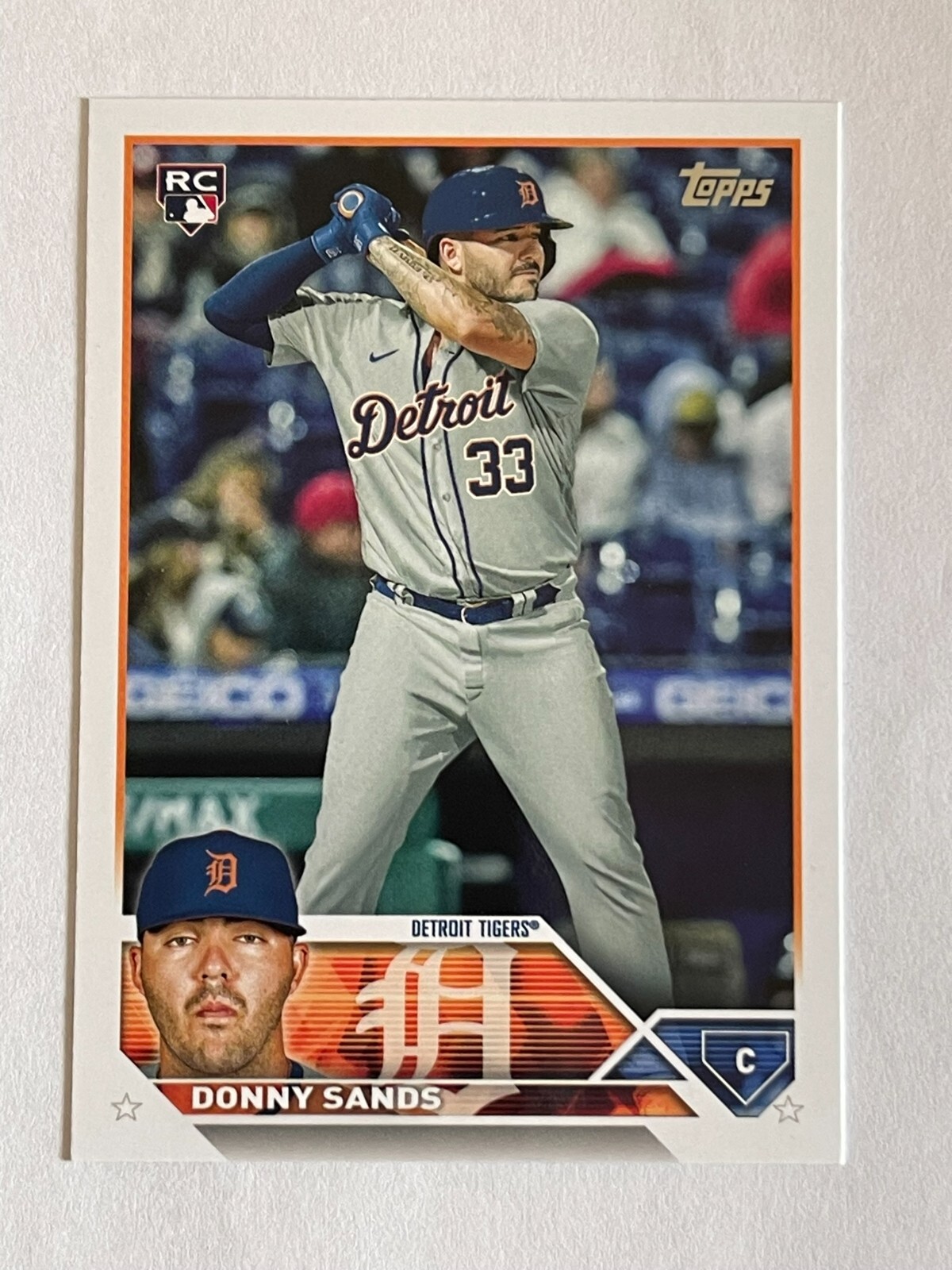 2023 TOPPS DONNY SANDS #416 ROOKIE CATCHER DETROIT TIGERS