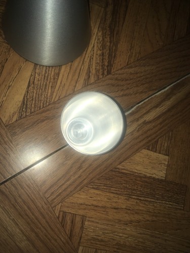 Lava Lamp with Green Wax Blue Liquid and Silver Base 14.5