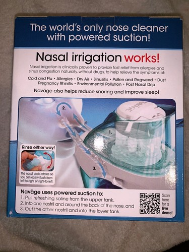 Navage Nose Cleaner and 18 Salt PodsBRAND NEW SHIPS TODAY***FREE SHIPPING***