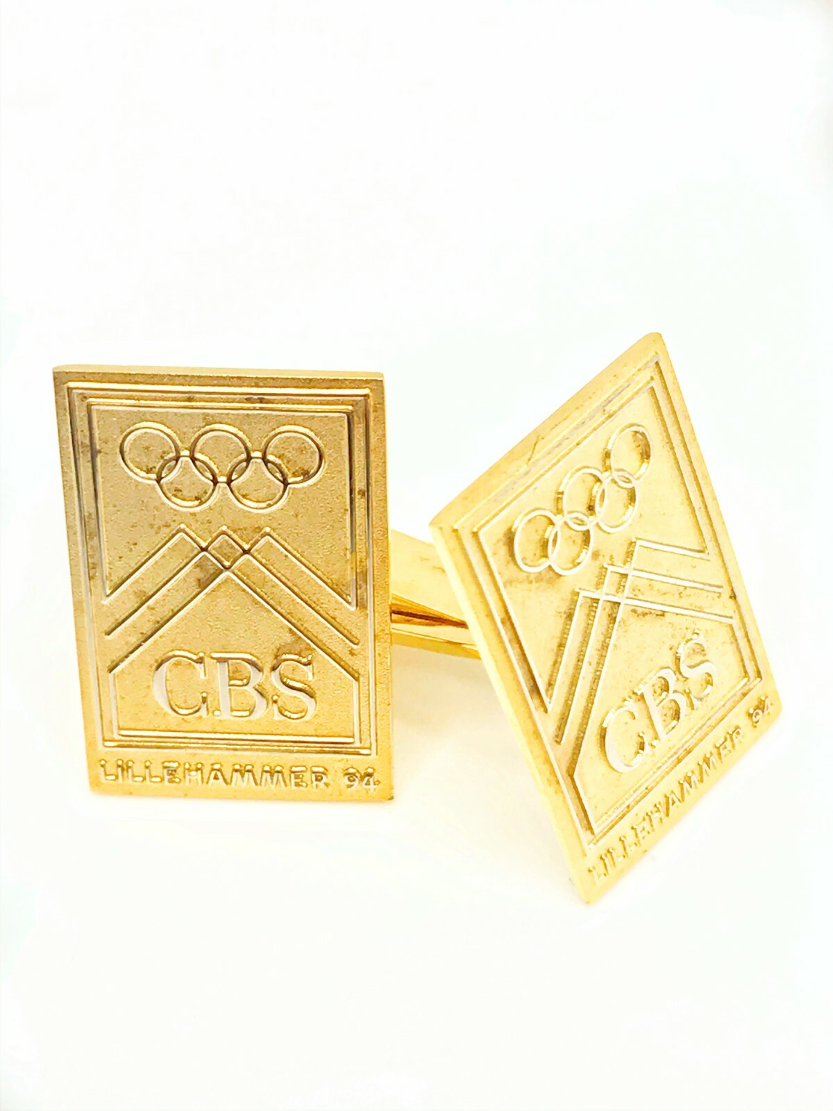 COUNTESS MANFC. JEWELLERS カフリンクス Tiffany & Co. Gold Vermeil CBS Olympics Lillehammer
