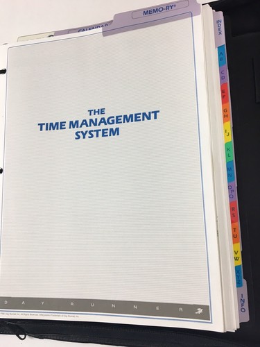 Day-Timer Entrepreneur Edition 1995 Time Management System Black Leather Zipper