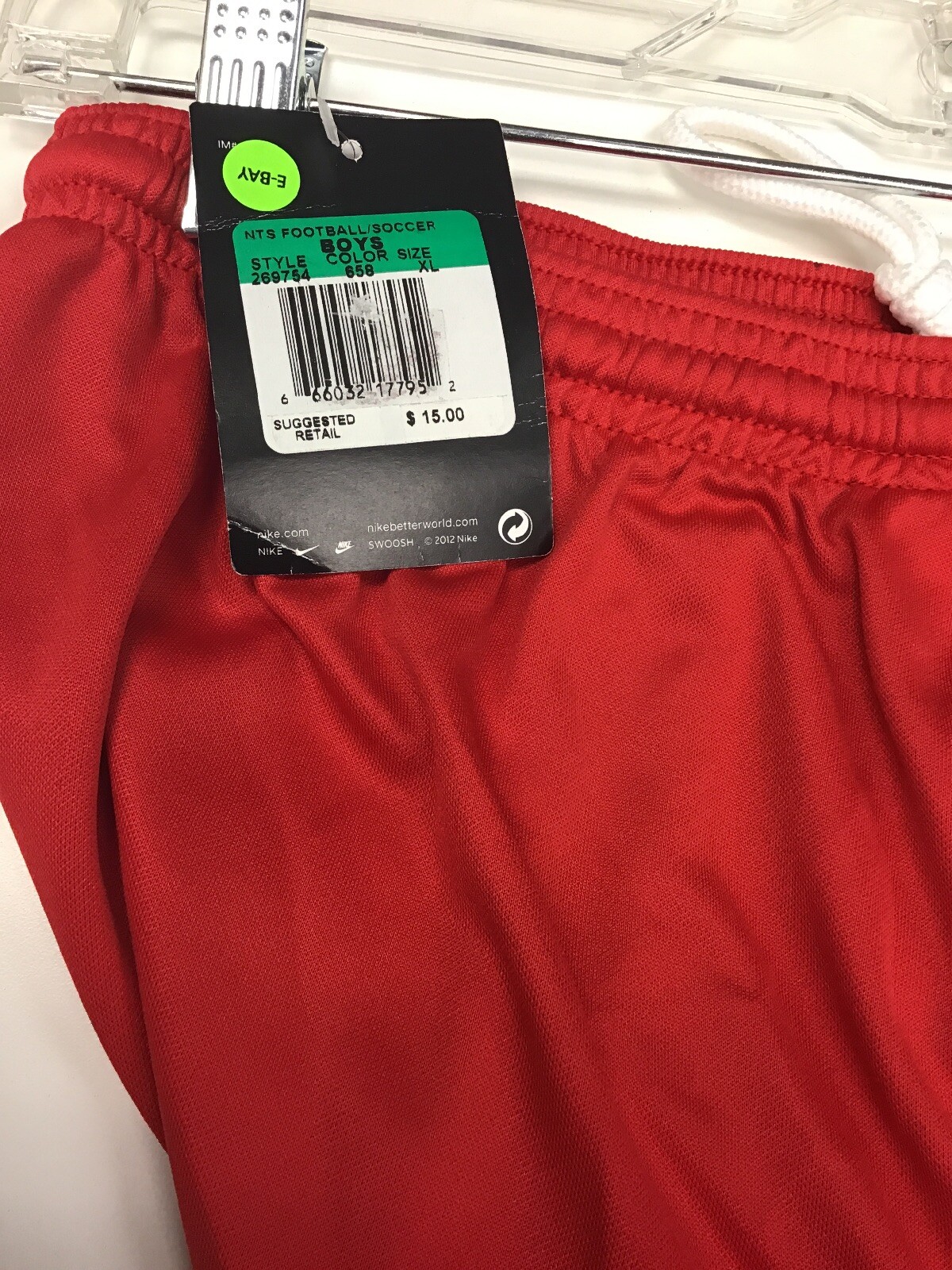 Nike Youth Tiempo Soccer Shorts Red 