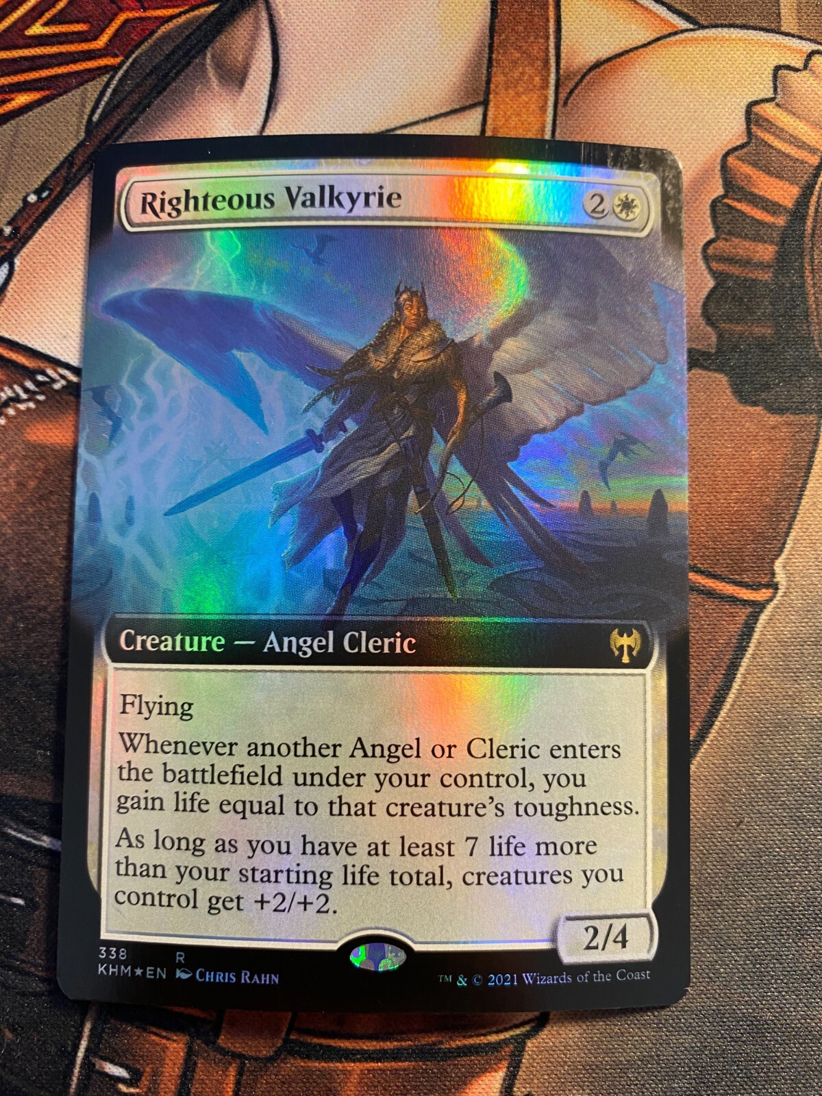 Righteous Valkyrie 1x FOIL KHM MTG Kaldheim Rare MINT white Righteous Valkyrie 1x FOIL KHM MTG Kaldheim Rare MINT white