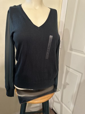 Ann Taylor Sweater  Green Cotton Blend Chiffon Long Sleeves Sz S MSRP $69.99