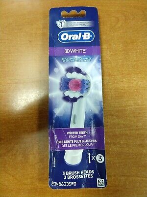3 PACK: Oral-B 3D White Electric Toothbrush Replacement Heads SHELFWEAR - E16C