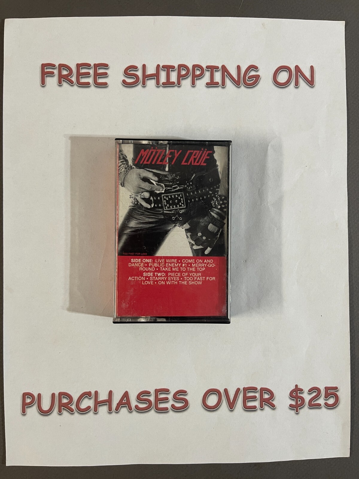 Language:MOTLEY CRUE TOO FAST TO LIVE DEBUT "LIVE WIRE":$1 and UP 80s 90s METAL Buy $25 get free shipping CASSETTE TAPES BUILD YOUR LOT