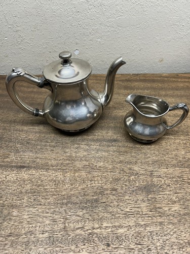 REED & BARTON ティーポット Vintage Reed & Barton Silverplate 3 oz Creamer & Teapot ~ No