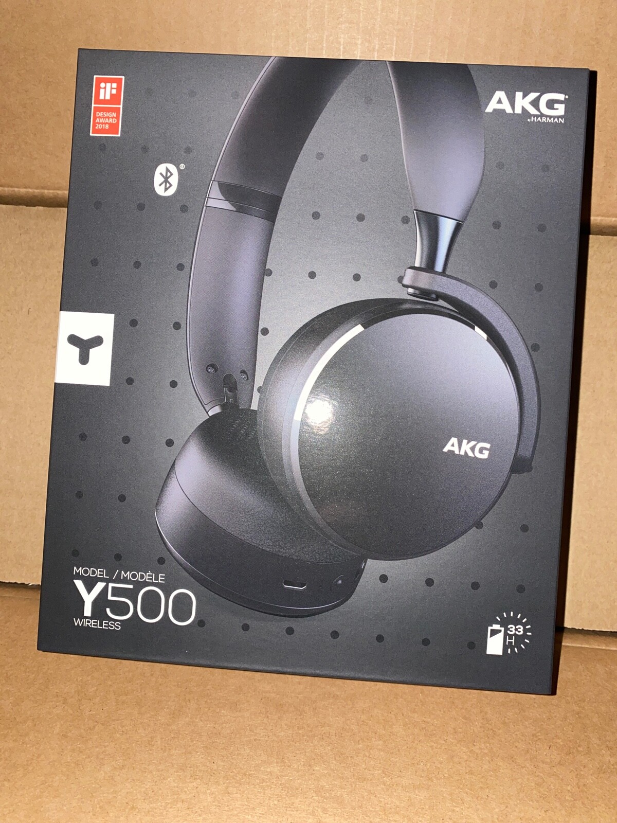 NEW AKG Y500 Wireless Bluetooth Onear Headphones with Universal Mic