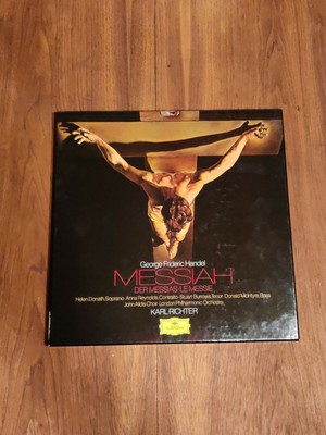 George Frideric Handel Messiah Karl Richter Records 1973 3x LP set & Book 