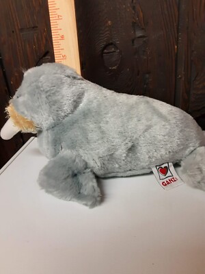 Ganz Webkinz Gray Walrus Artic Ocean Sea Plush Stuffed Animal HM332 No Code 10 