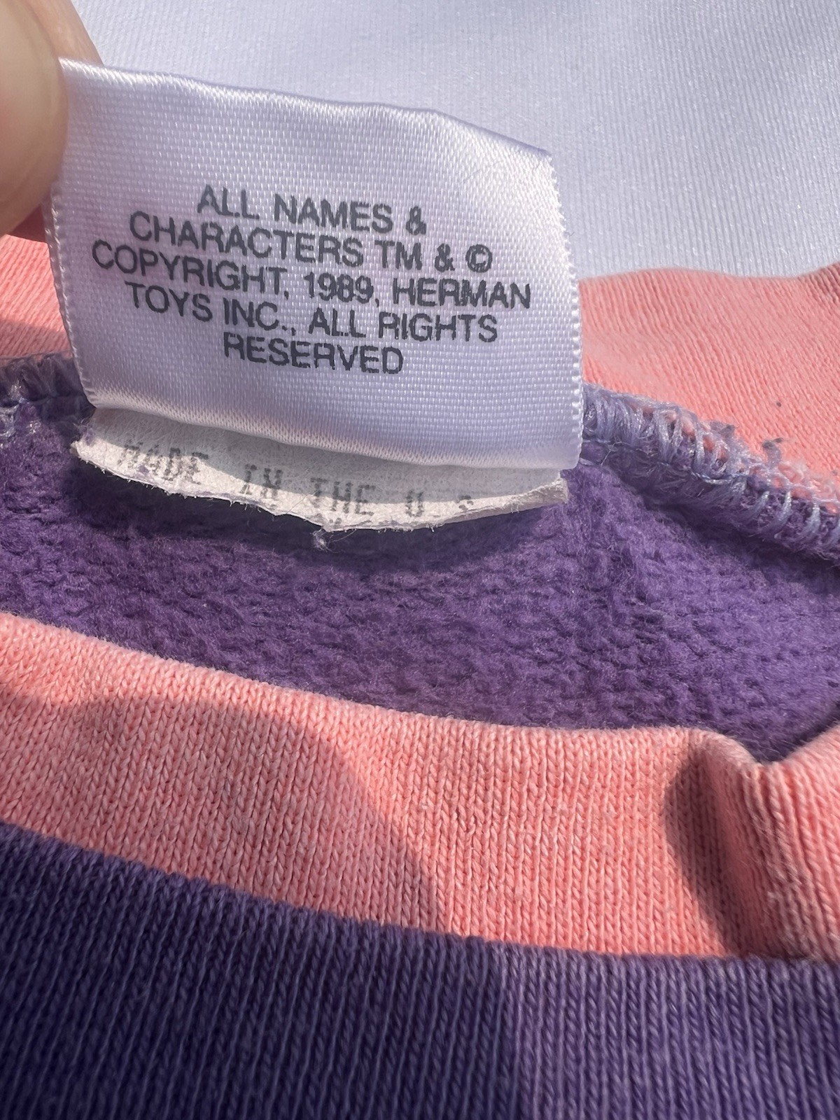 Vintage 80s Pee Wee Herman University Sweatshirt Sz M L PeeWee's Playhouse 1989