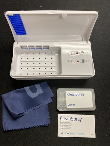  BRAND NEW CleanDry electric hearing aid UV disinfection, drier,  and case