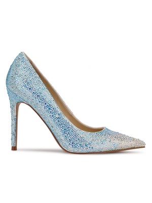 

NINE WEST Женские белые туфли-лодочки без шнуровки на шпильке со свежим острым носком с градиентом, 7 м, Белый, WNFRESHA2