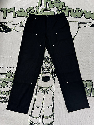 [M] iise 21fw double front pants black