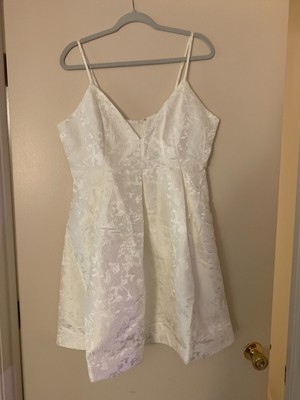 Francesca's Nina Jacquard Mini Dress Ivory XL Brand New With Tags