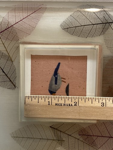 Brown Leaves Picture Frame Hand Cast Resin Thailand 6X6 /3X3 CBS Designs Vintage