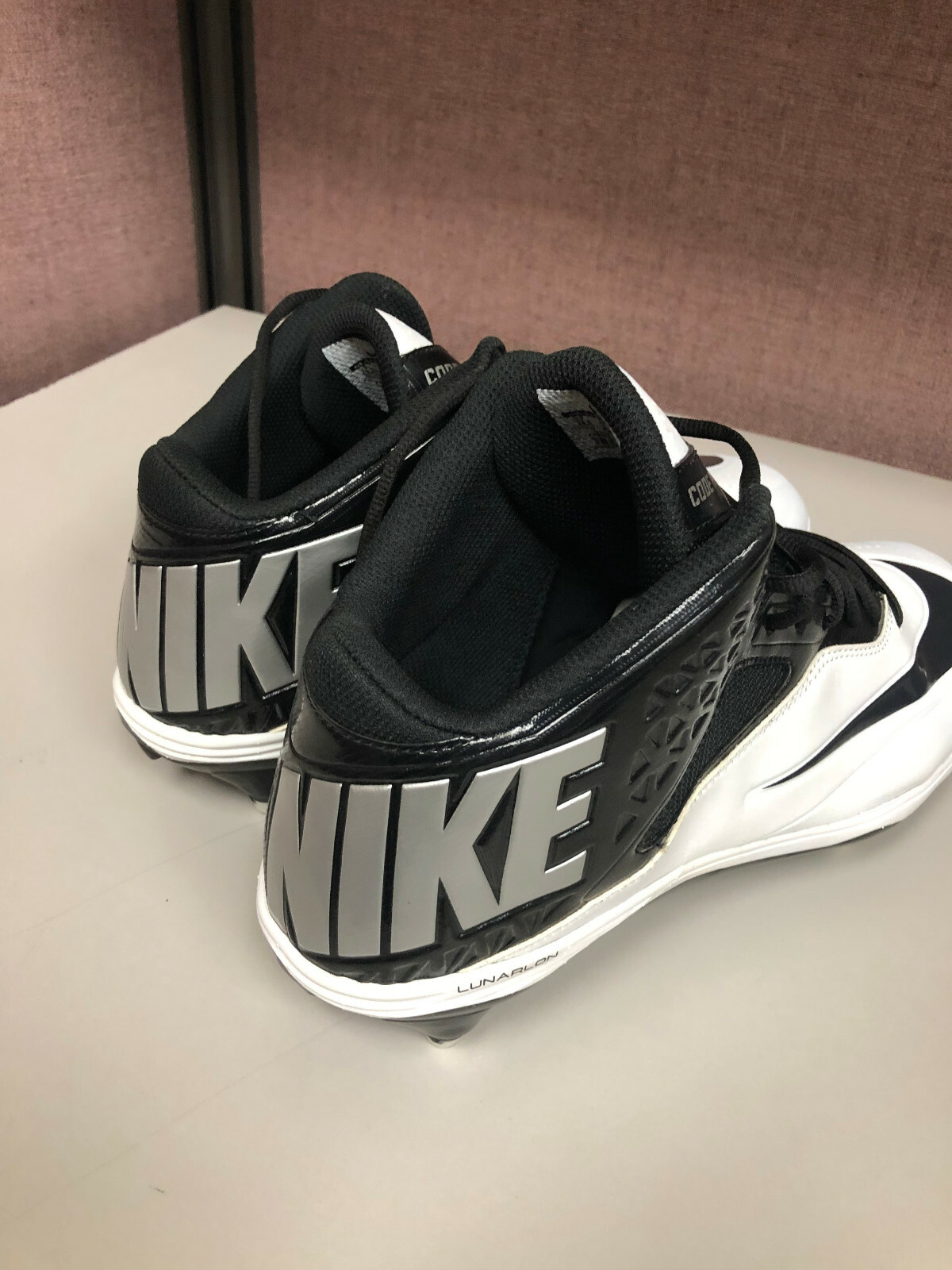 Brand New Nike Men's Lunar Code Pro 3/4 D Football Cleats-579668-001 Black White