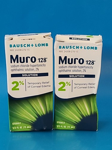 2 &times; BAUSCH + LOMB Muro 128 Sodium Chloride Ophthalmic Solut