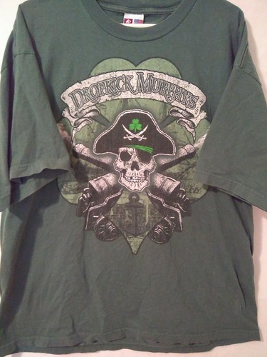 Dropkick Murphys T-Shirt 2XL Pirate Shamrock Cannons DKM