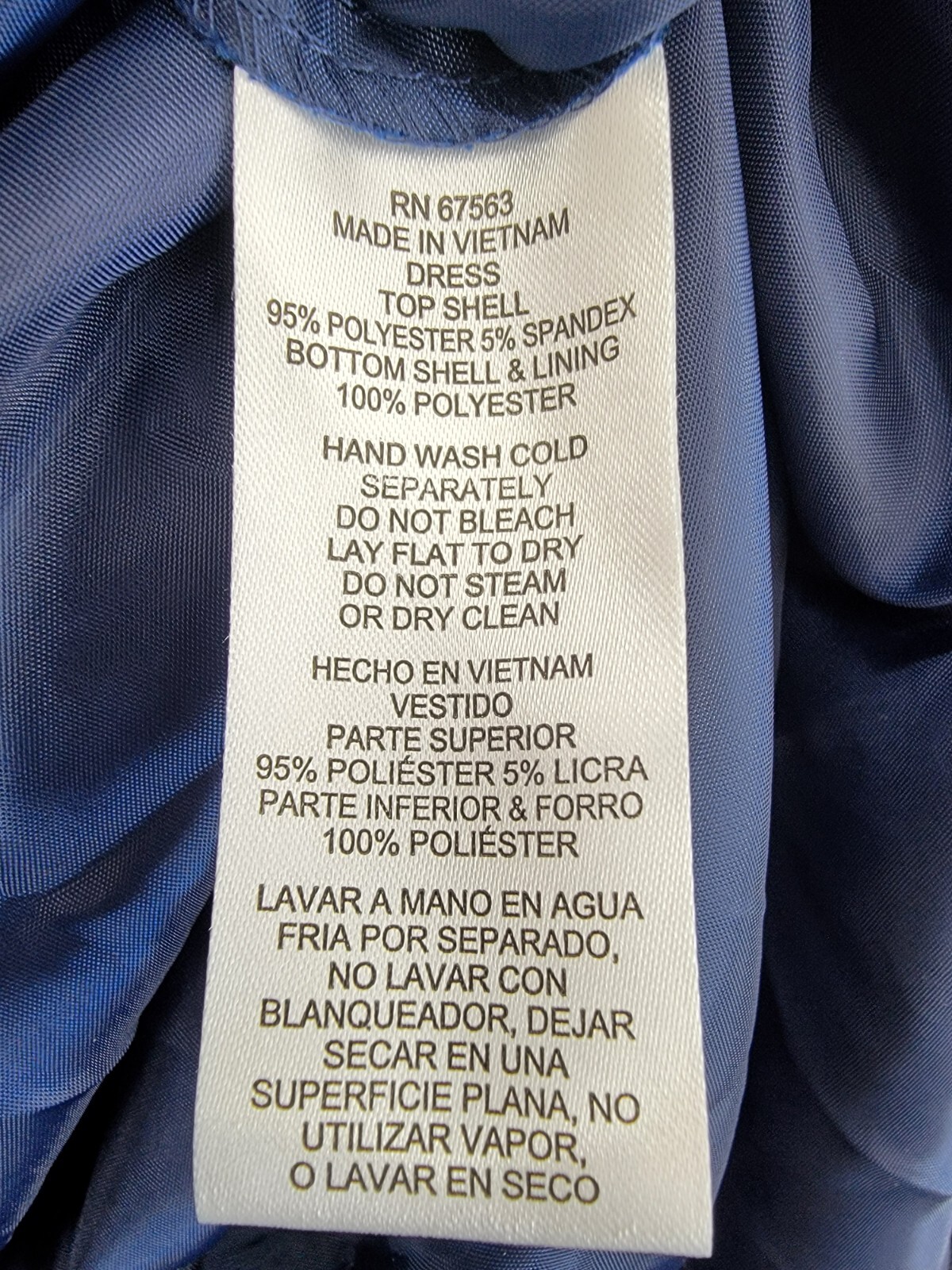 SLNY Fashions Ombré Satin Bow Sash Gown Women's 16 Navy/Wedgewood Zip Closure - Picture 13 of 16