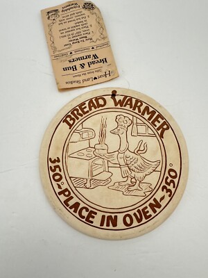 Vintage Bread Bun Warmer Ceramic Lyn Ulick 1988 Oven Heart Land Country Duck