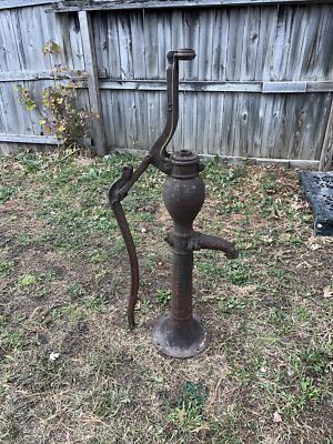 Antique VTG Davis Hansen water well hand pump 1897 USA OSHKOSH rustic home decor