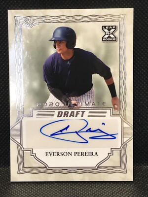 2020 LEAF ULTIMATE  DRAFT Baseball Everson  Pereira  RC AUTO