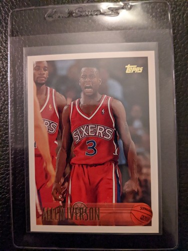 1996 TOPPS #171 ALLEN IVERSON ROOKIE CARD RC PHILADELPHIA SIXERS HOF GEM MINT