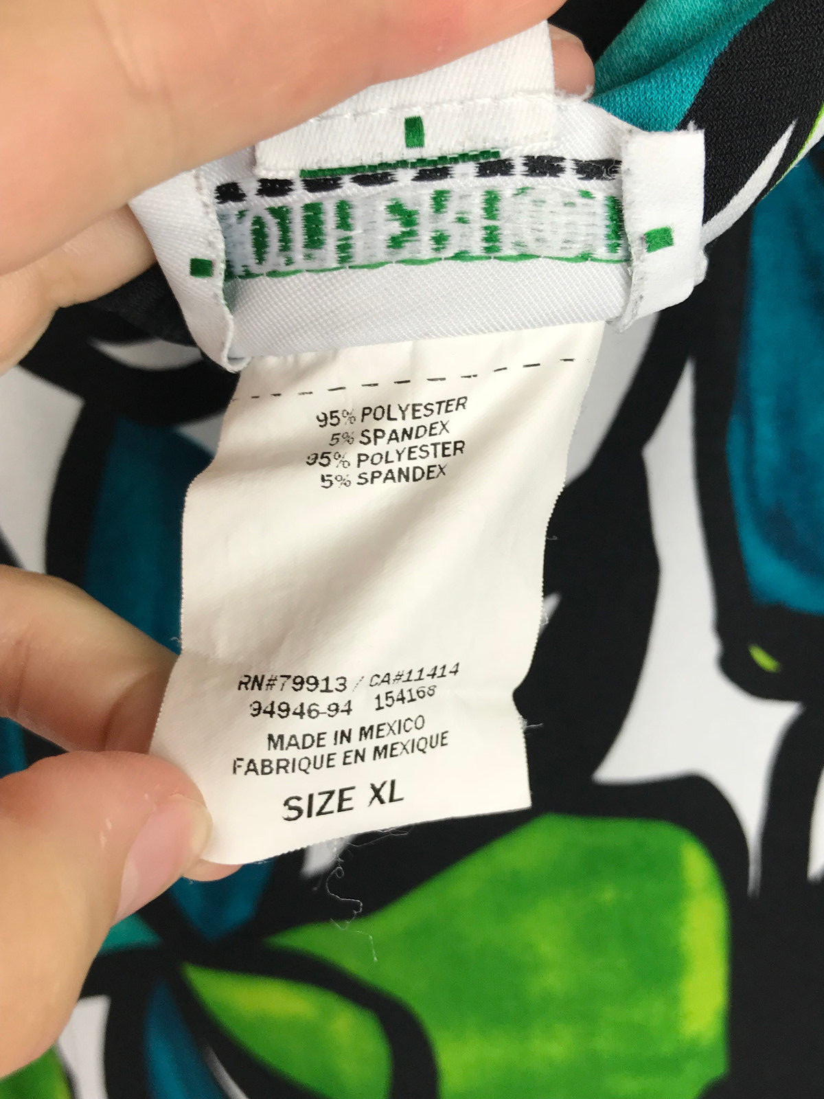 Motherhood Maternity Womens size XL Black Green Teal Stretchy Floral Print Skirt