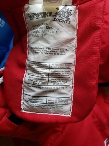 Tackla Hockey Pants Size Junior 120