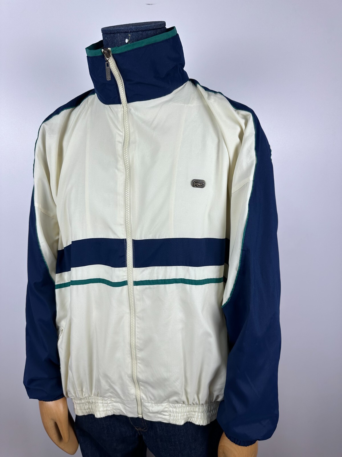 LACOSTE ラコステ ジャージ Blue White ベロアジャージ ヴィンテージ 