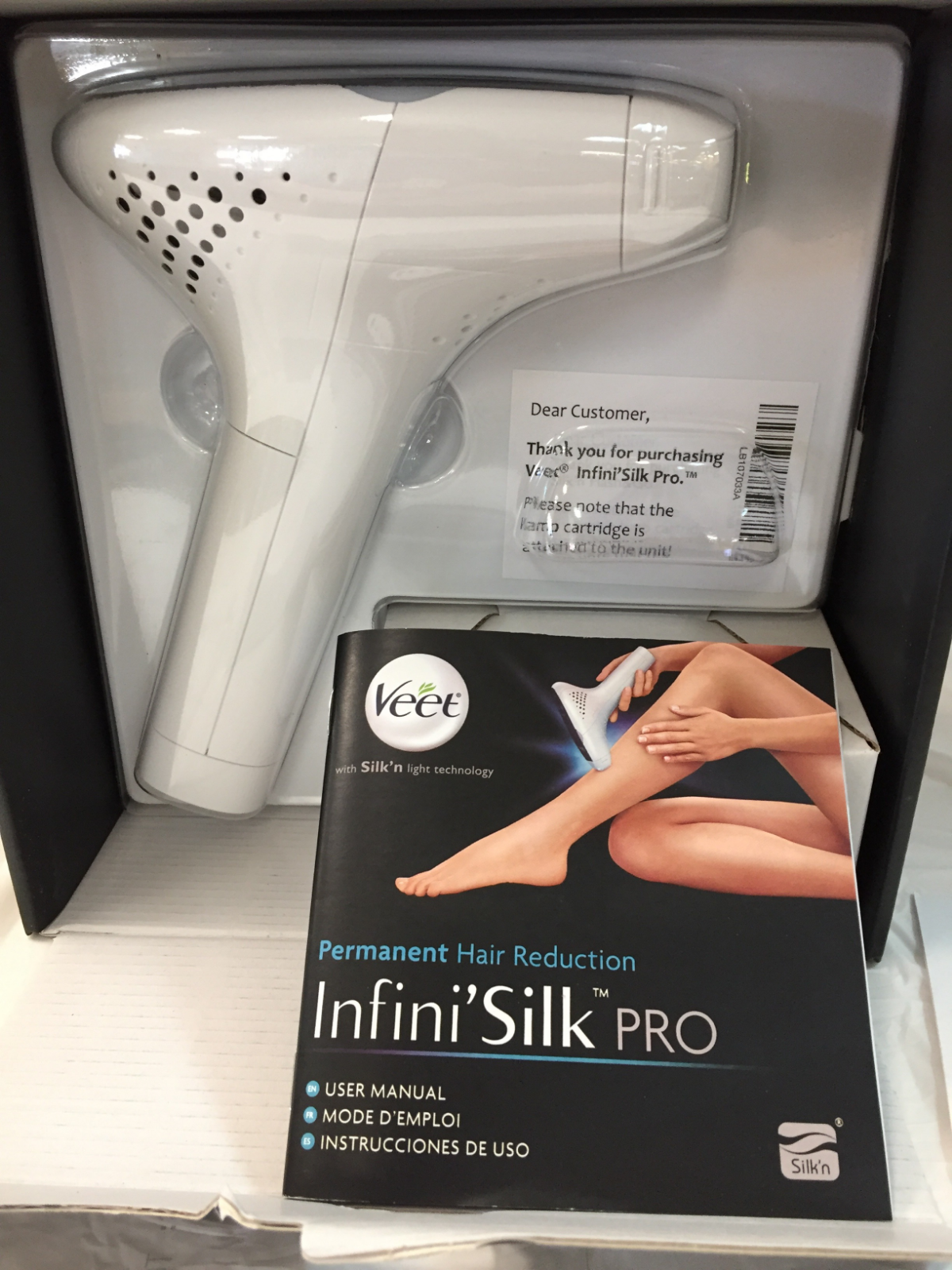 Veet Infini' Silk Pro Light-Based IPL Hair Removal System Infini Infini'Silk