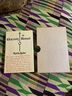 1945 Gracian s Manual By Martin Fircher HC DJ w/ Slipcase 2nd Edition VG