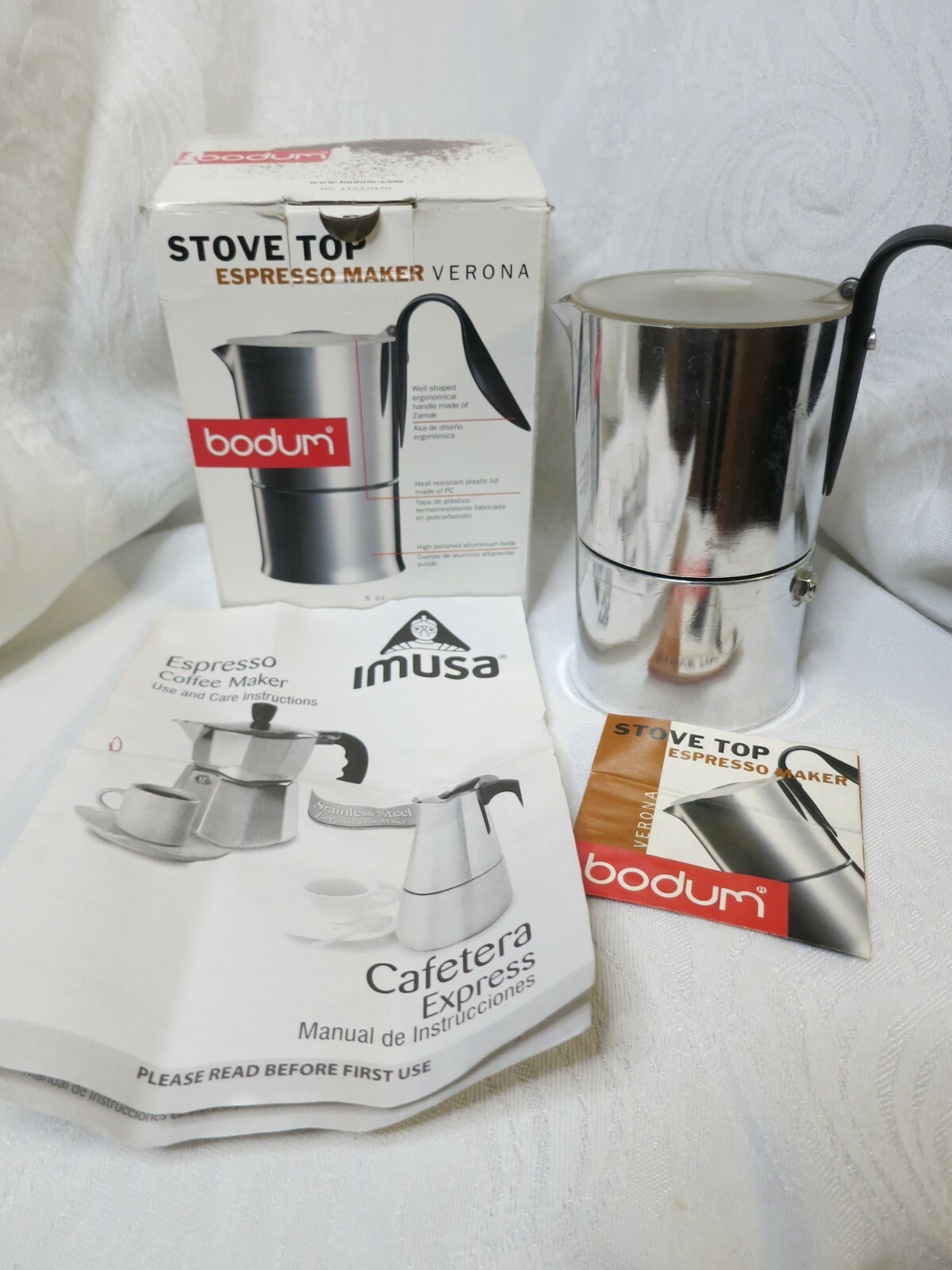 Stove Top Verona Aluminum 6 Oz Italy Swiss Design Very Good