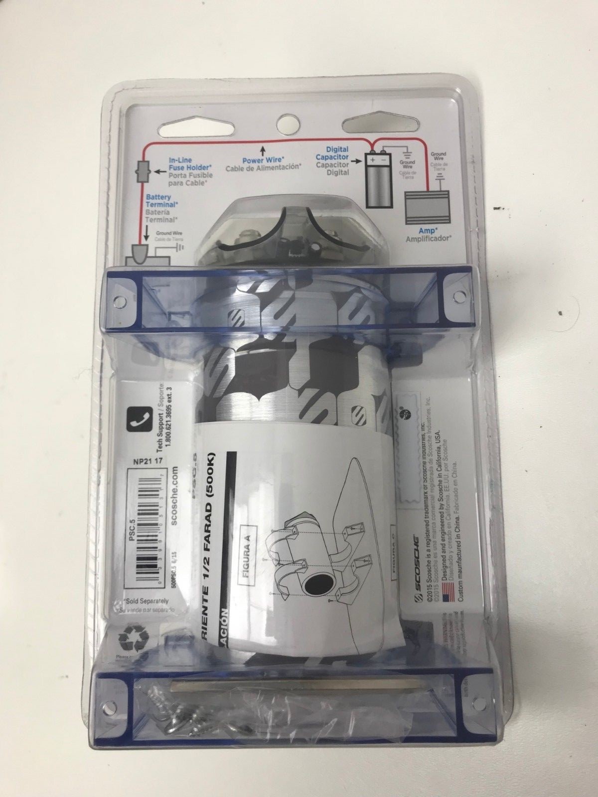 Brand New Scosche PSC.5 500K Micro Farad Digital Capacitor
