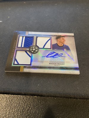 2020-2021 Topps Museum UEFA Champions League MASON MOUNT Triple Patch Auto /35