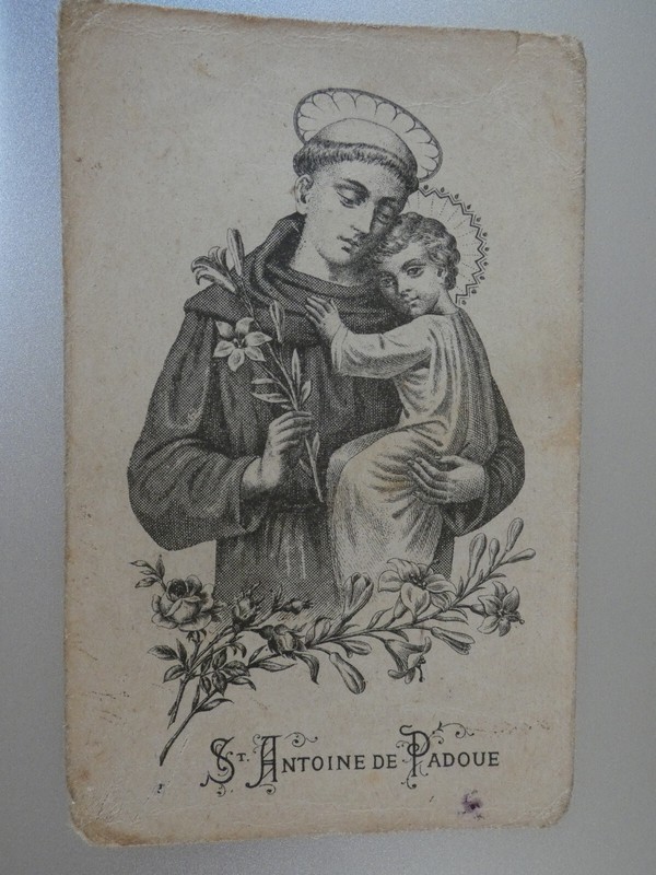 Image Pieuse Saint Antoine De Padoue Verso Repons Miraculeux