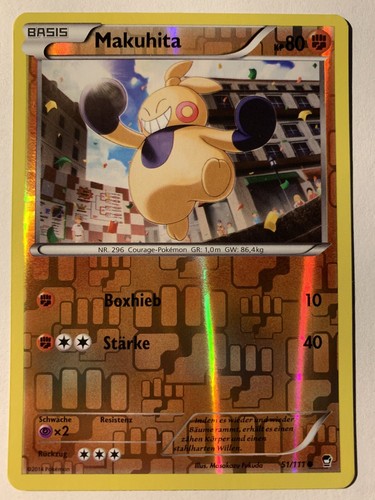 Pokemon Makuhita 51111 Fliegende Fäuste Reverse Holo DE NM-Mint