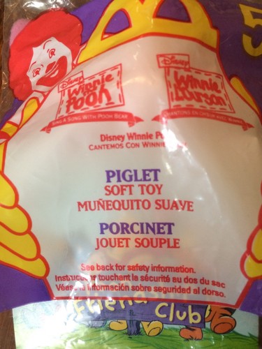 1999 Winnie The Pooh McDonalds Plush Clip - Piglet #5 keychain