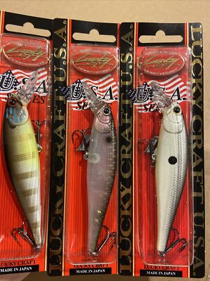 LOT OF 3 LUCKY CRAFT POINTER 100 SP   4''  5/8OZ.  3 MIXED COLORS