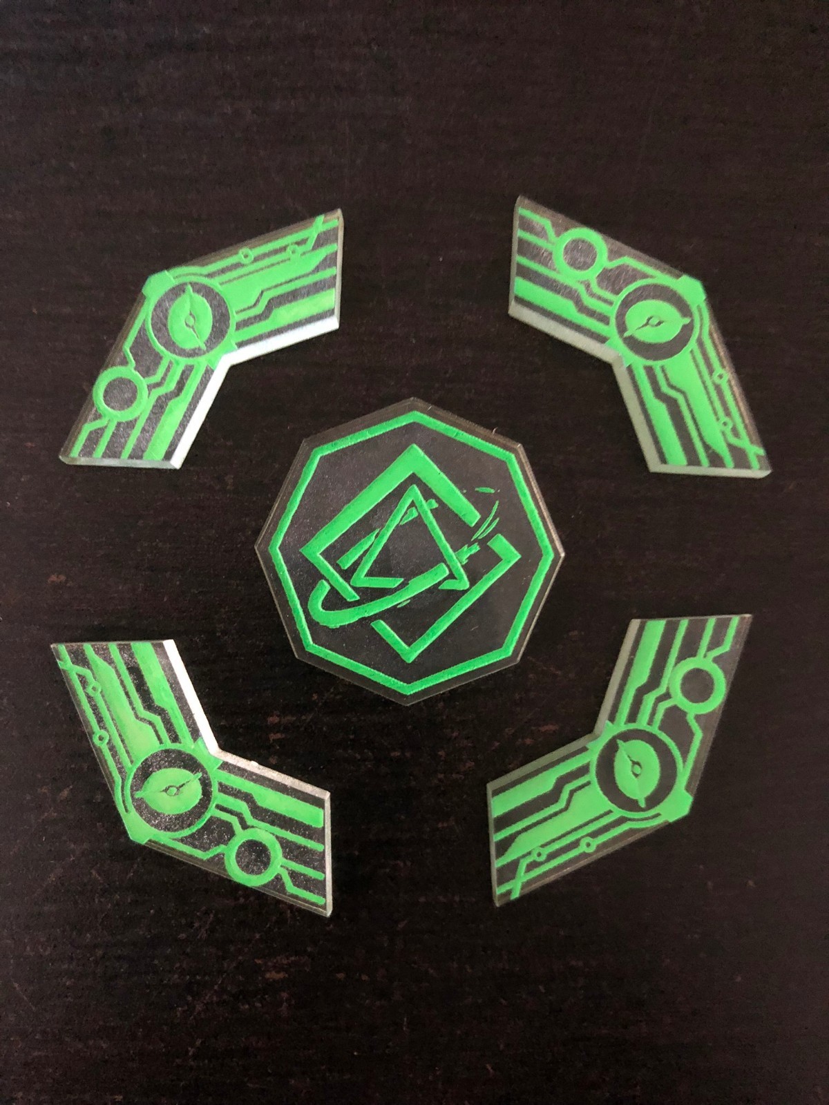 Android Netrunner Shaper Click Tracker Acrylic Tokens Promo