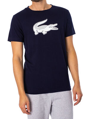 

Мужская футболка Lacoste Sport с 3D-принтом «крокодил», синяя, Синий, TH2042-00-525