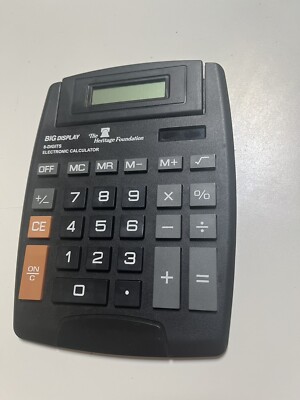 Big Display The. Heritage Foundation Solar Calculator with Flip-up Display 2009