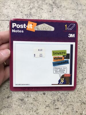 NOS 1996 Dilbert 3M Post-it Notes - Beware Of Vision Statements - Fast Shipping!