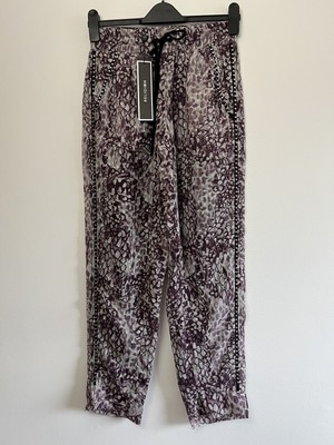 New! Religion Aspect Sheer Trousers Jogger Style In Whirl Print - Size S - UK 10
