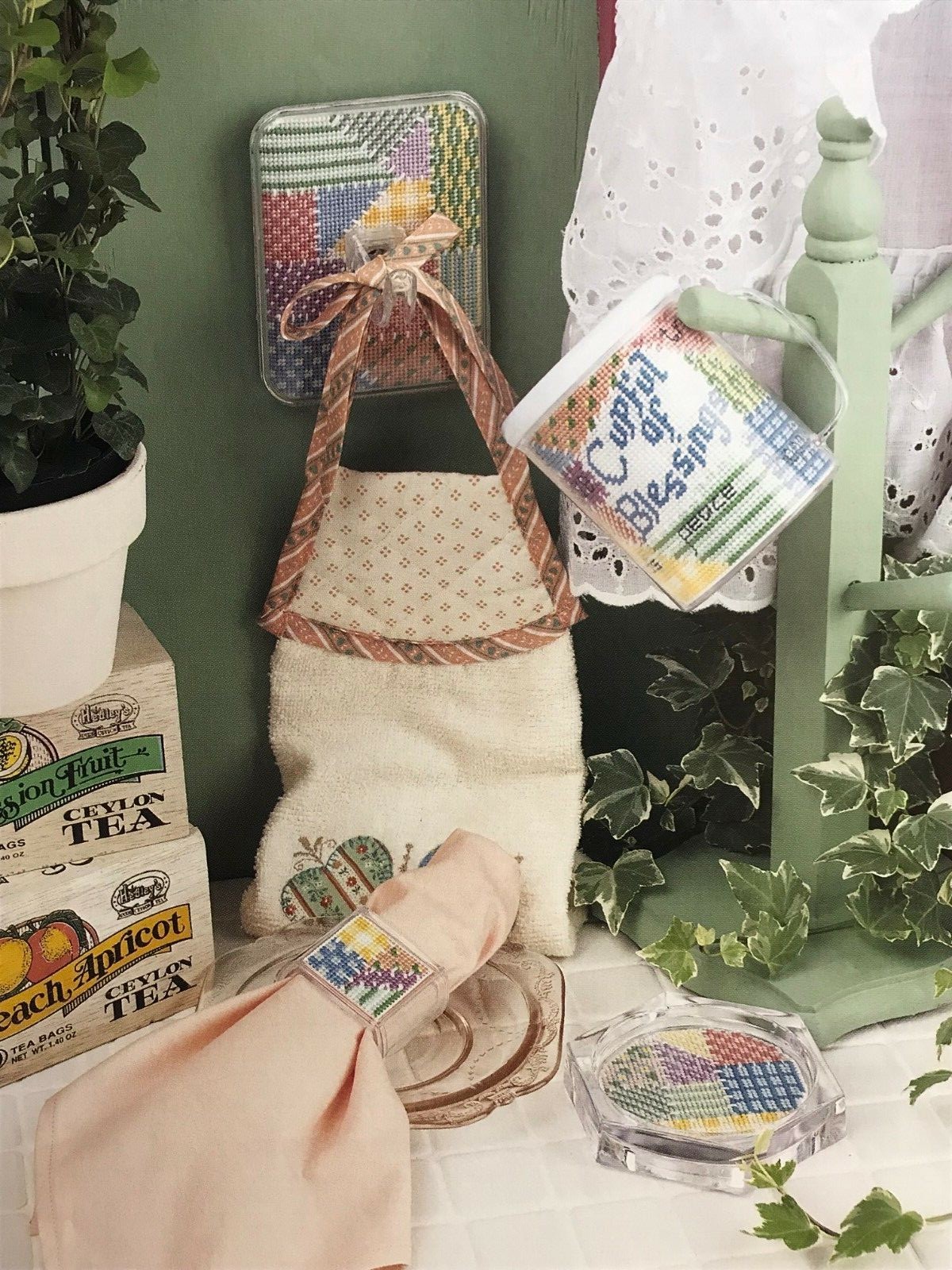 Annies Attic Club Plastic Canvas Patterns Place Setting/Place Mats/Mug Inserts