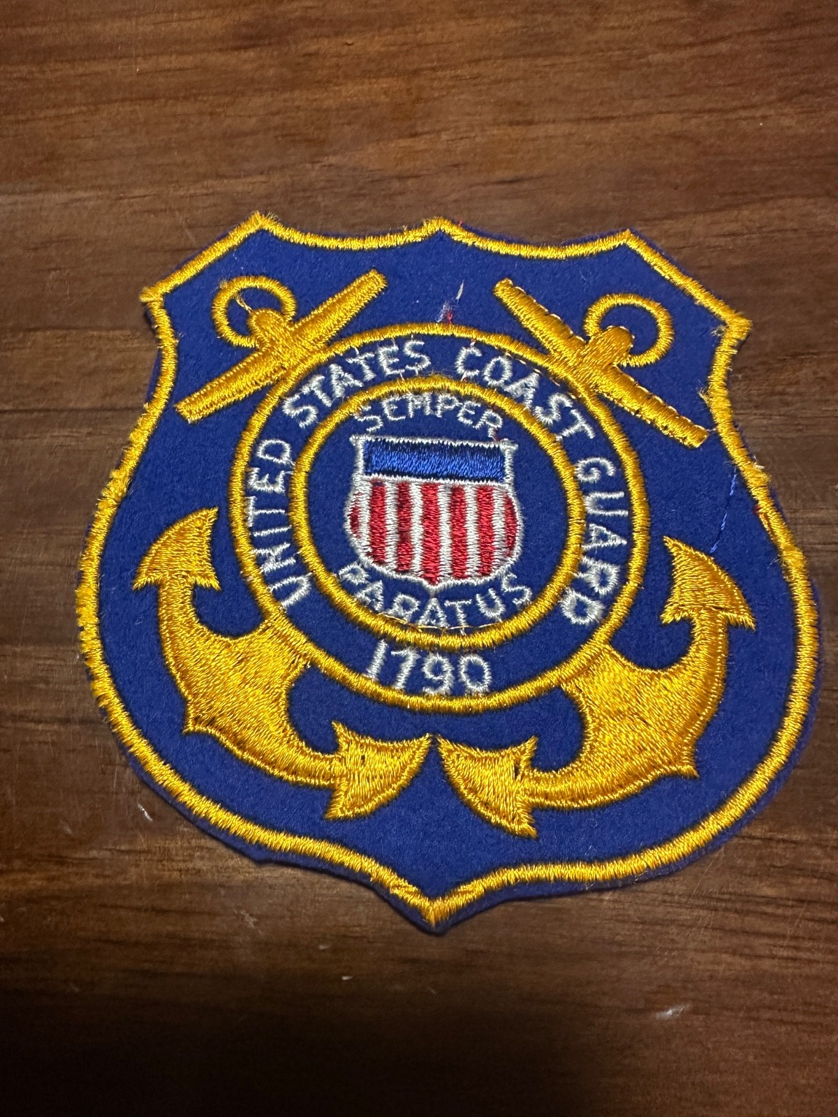 Vintage US Coast Guard 1790 Cut Edge Twill Patch